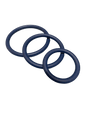 ruff GEAR Silicone Cock Ring 3 Pack Space Blue