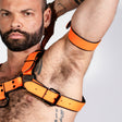 ruff GEAR Bold Leather Bicep Strap Neon Orange