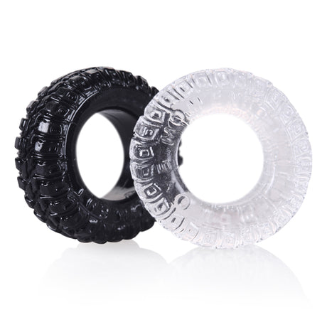 ruff GEAR Super Stretch Gummy Tyre Cock Rings 2 Pack