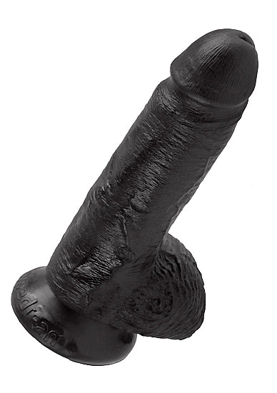 Pipedream King Cock 7 Inch Cock with Balls Black