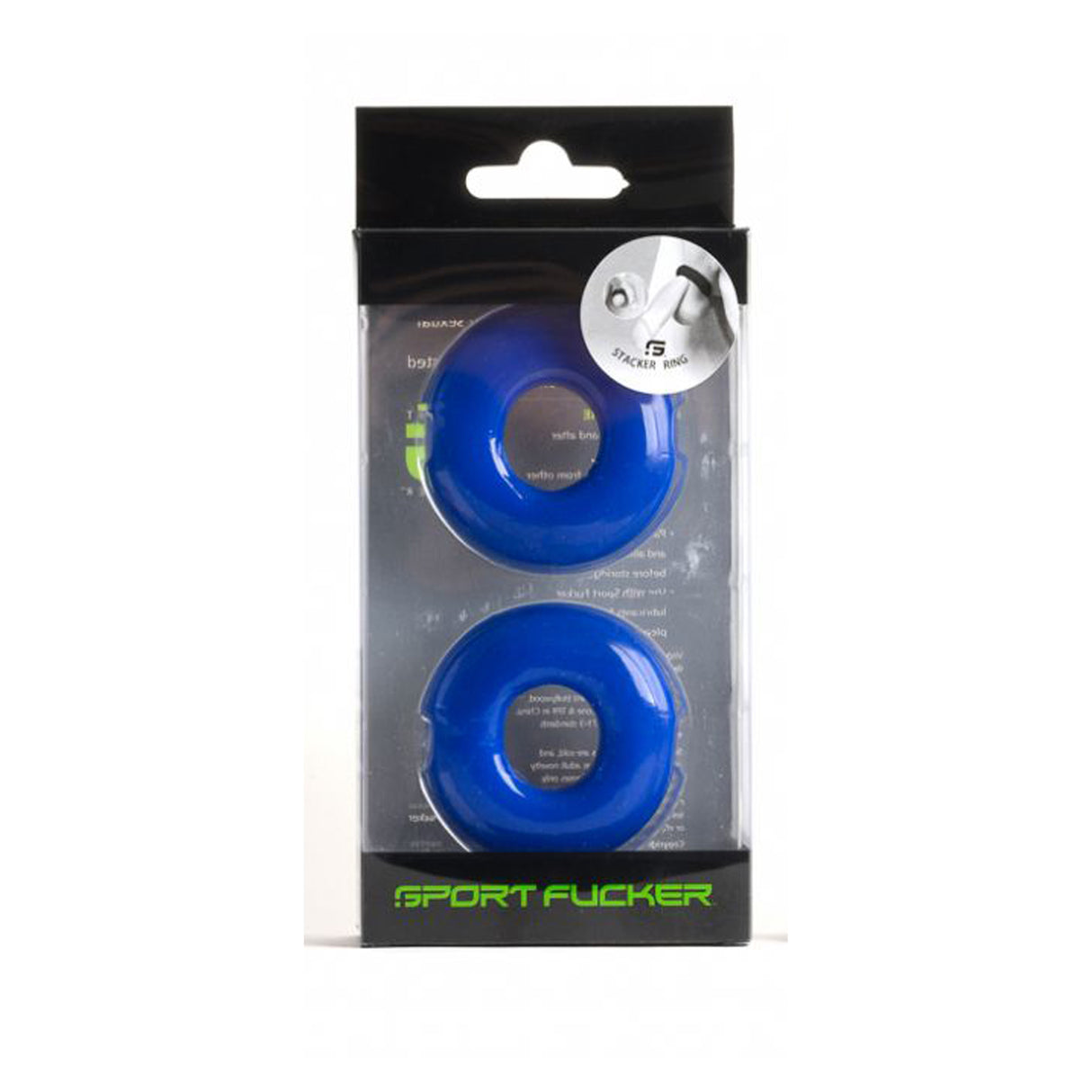 Sport Fucker Stacker Cock Ring 2 Pack Blue