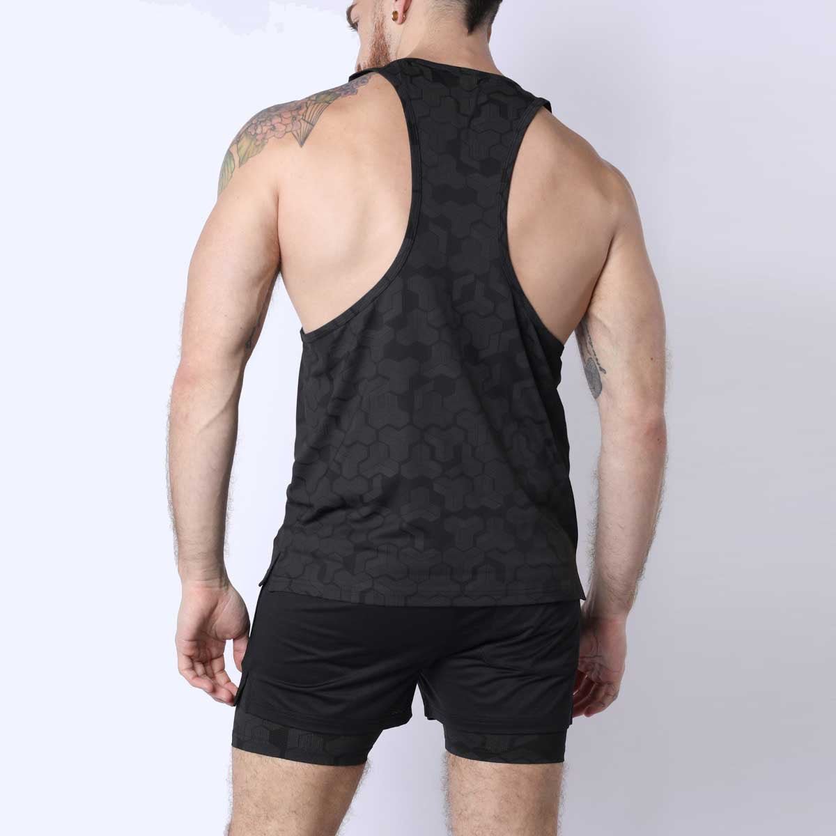 Timoteo Letterman Tank Top Black