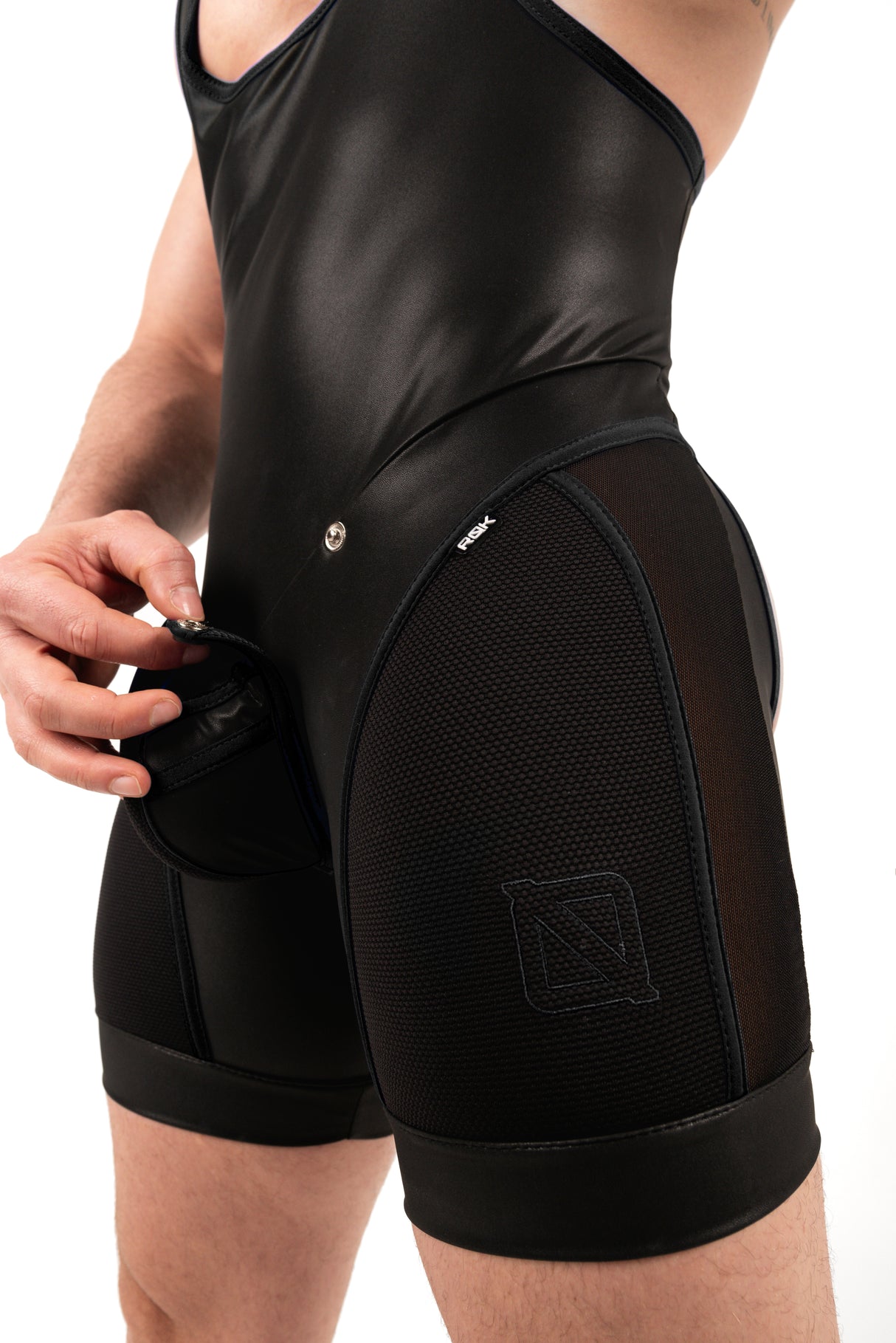 ROK Kinky Open Wrestler Singlet Black