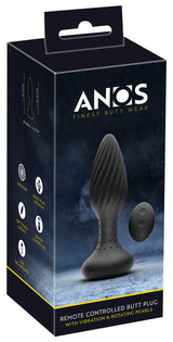 Anos Remote Controlled Butt Plug Black