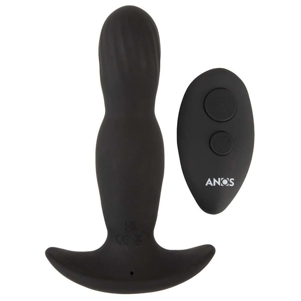 Anos Remote Control Inflatable Tip Butt Plug  5.75 Inch Black