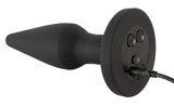 Anos Remote Control Inflatable Butt Plug  5.75 Inch Black