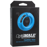 Doc Johnson OptiMALE Flexisteel 35mm Cock Ring Blue
