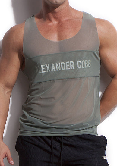 Alexander Cobb Mesh Tank Top Army