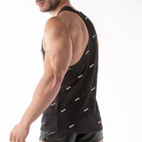 Leader ID Mesh Tank Top Bear Black