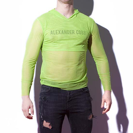 Alexander Cobb Transparent Hoody Lime Green