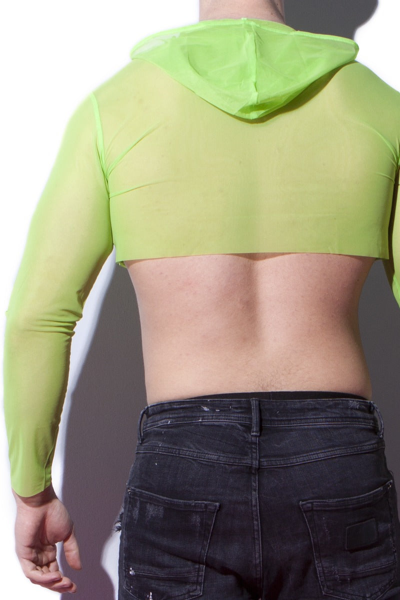 Alexander Cobb Crop Hoody Lime Green