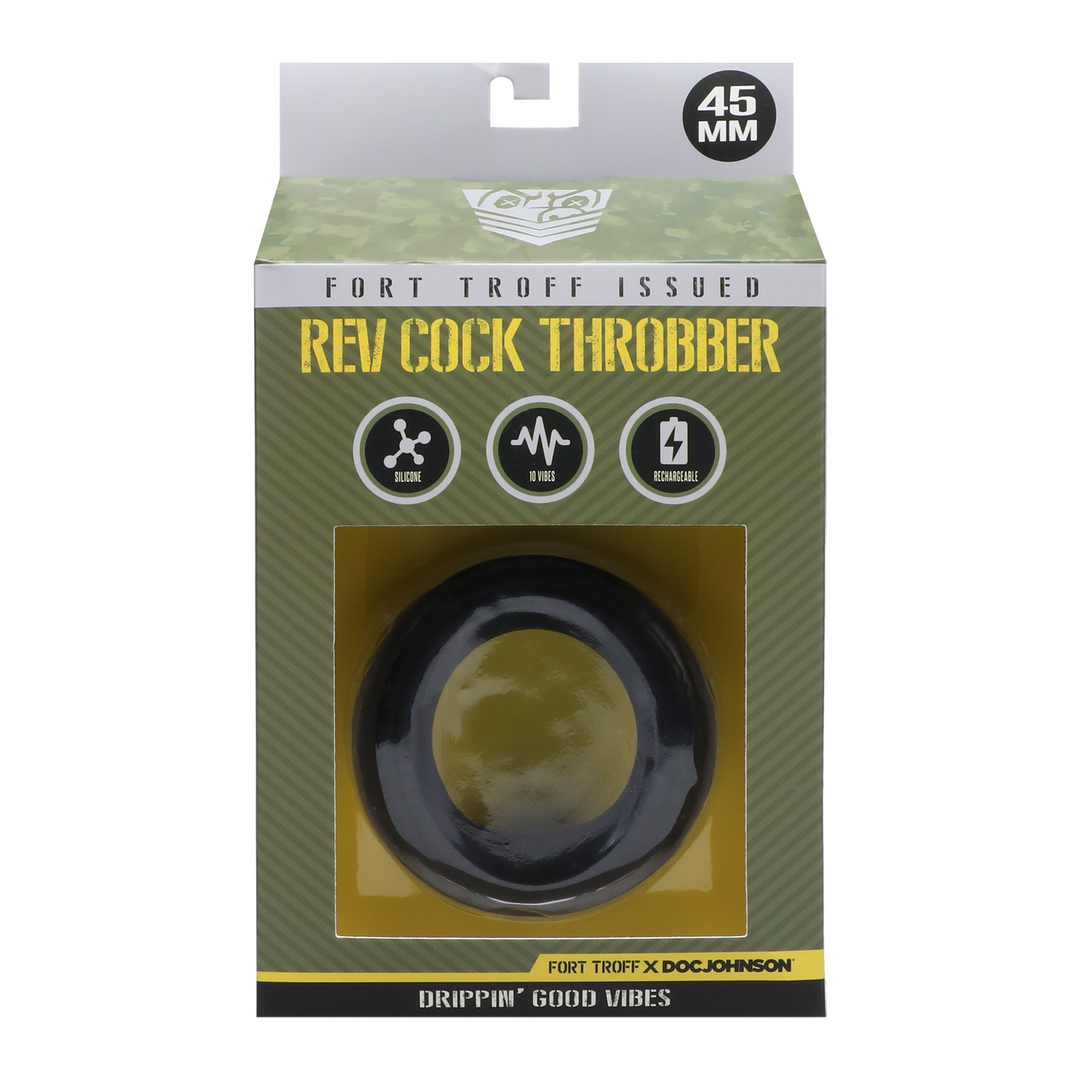 Fort Troff Rev Cock Throbber Vibrating Cock Ring 45mm Black