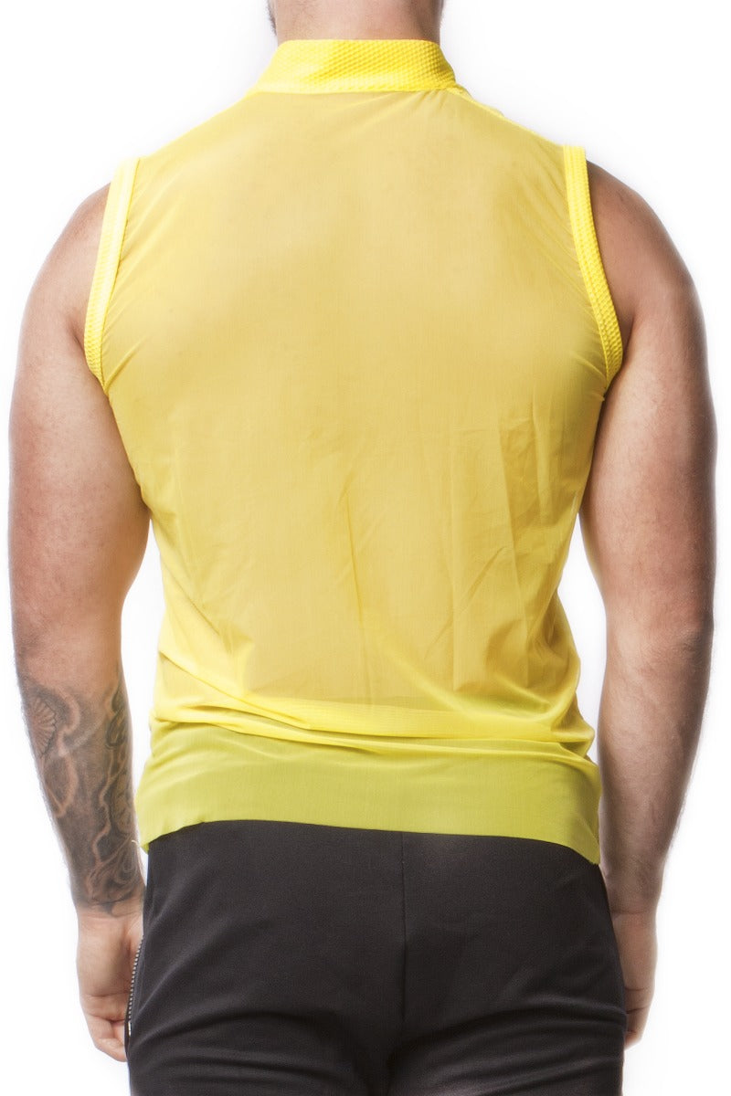 Alexander Cobb Zip Up Mesh Tank Yellow