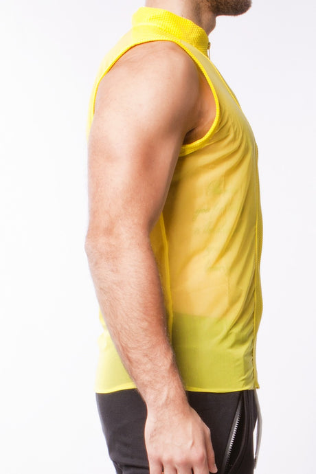 Alexander Cobb Zip Up Mesh Tank Yellow