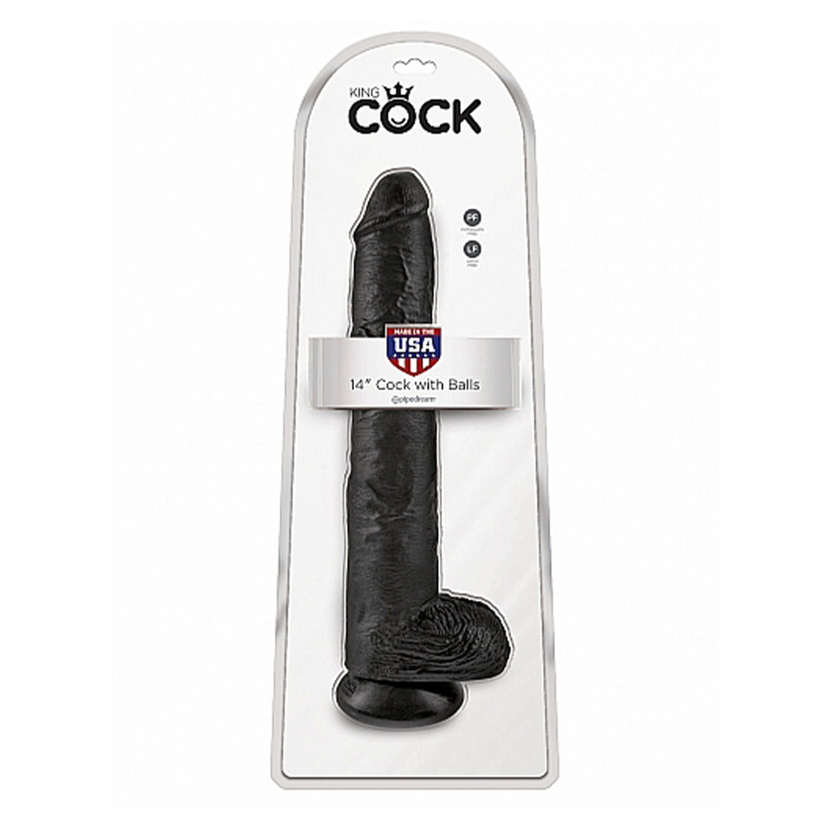 Pipedream King Cock 14 Inch Dildo with Balls Black