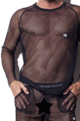 Alexander Cobb Expose Mesh Shirt Black