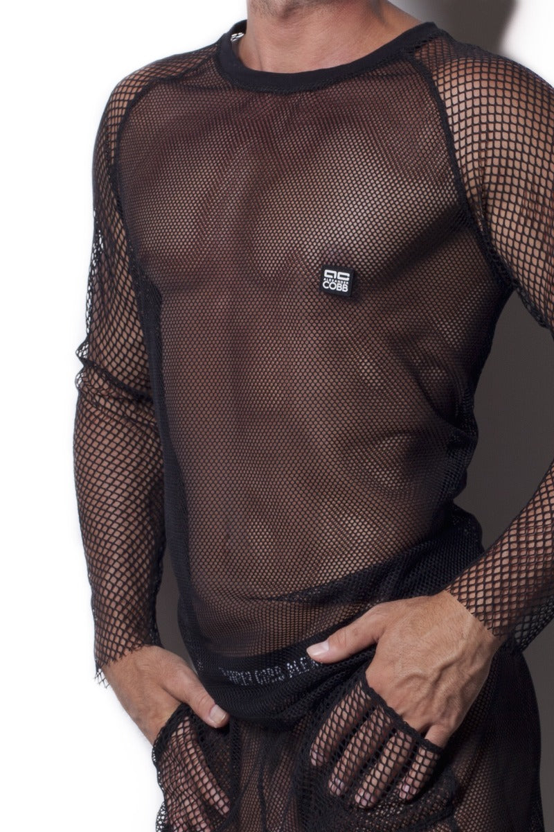 Alexander Cobb Expose Mesh Shirt Black