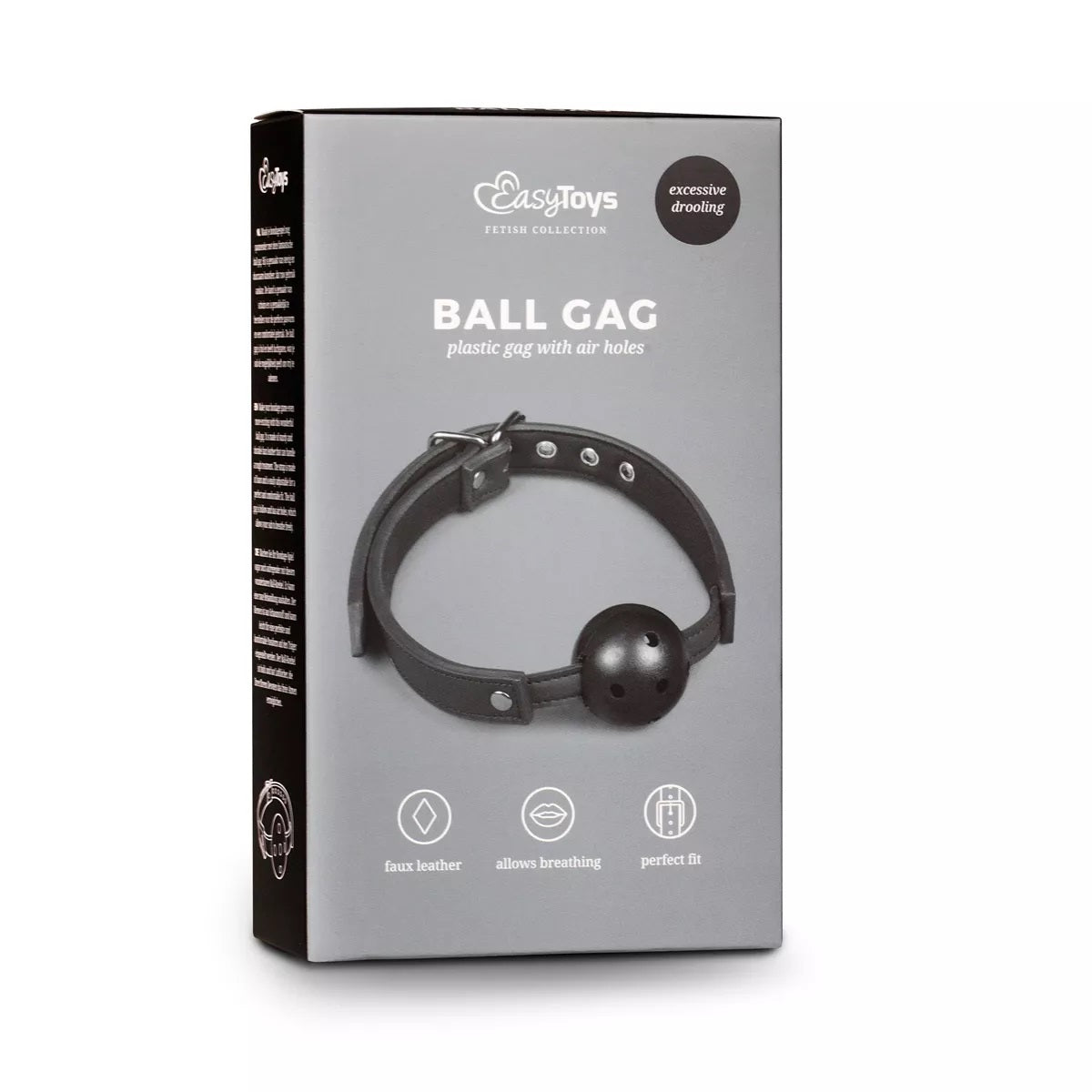 EasyToys Ball Gag with PVC Ball Black