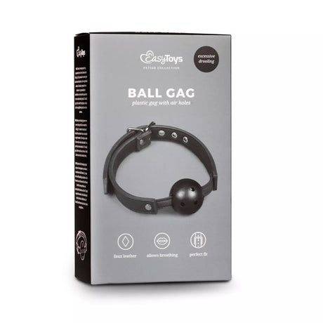 EasyToys Ball Gag with PVC Ball Black