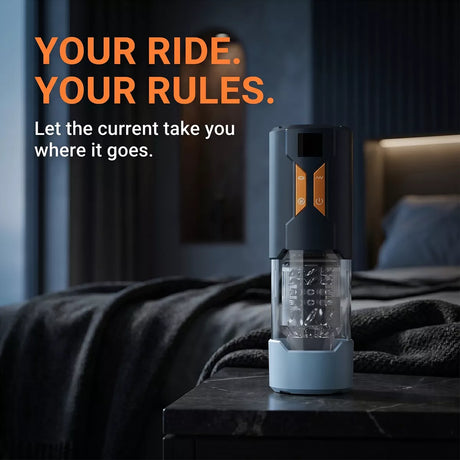 CRUIZR CM09 3 in 1 Masturbator with LCD Display Black
