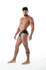 TOF Paris Kinky Full Zip Brief Black