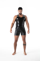 TOF Paris Latex Second Skin Tank Top Black
