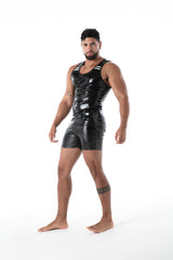 TOF Paris Latex Second Skin Tank Top Black