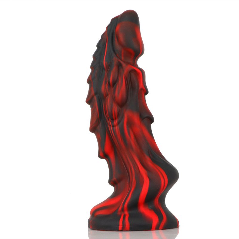 ruff GEAR Fantasy Silicone Red Swirl Dragon Dildo 7.6 Inch