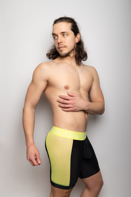 SUKREW Underground Sprint Hot Shorts Black Acid Yellow
