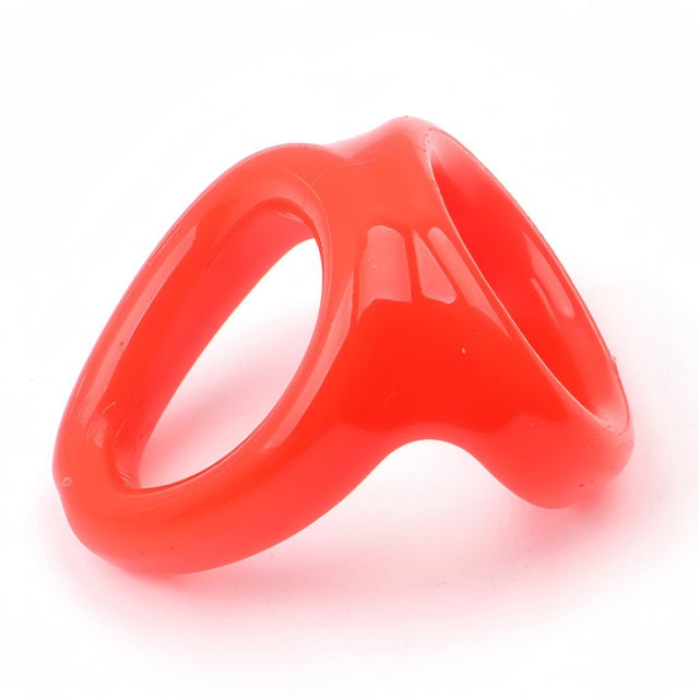 ruff GEAR Snug Tugger Cock and Ball Ring Red