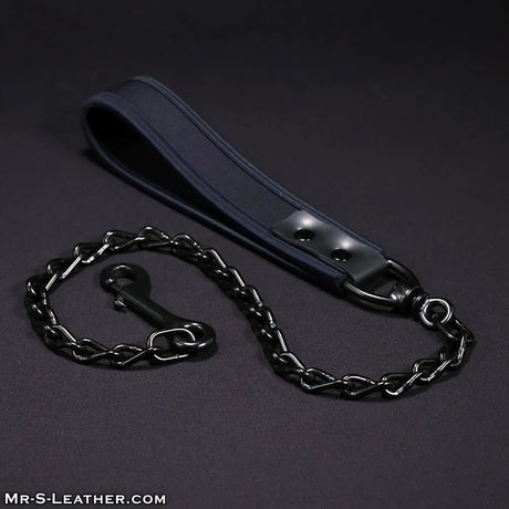 Mr S Leather Neoprene Puppy Leash Black