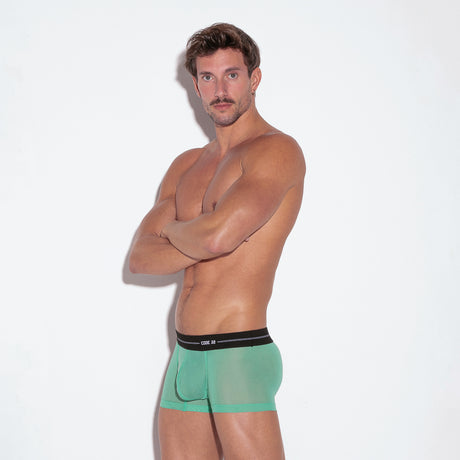 Code 22 Sheer Mesh Boxer Green