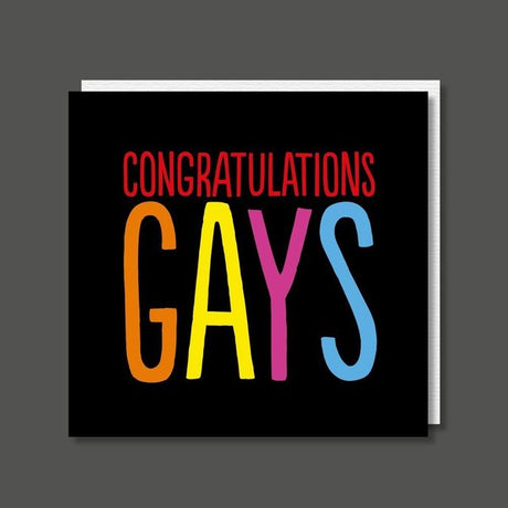 Congratulations Gays (BF0065) Greeting Card