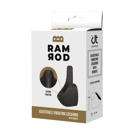Ram Rod Adjustable Vibrating Cock Ring with Remote