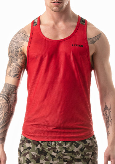 Leader Camo Racer Tank Top Red