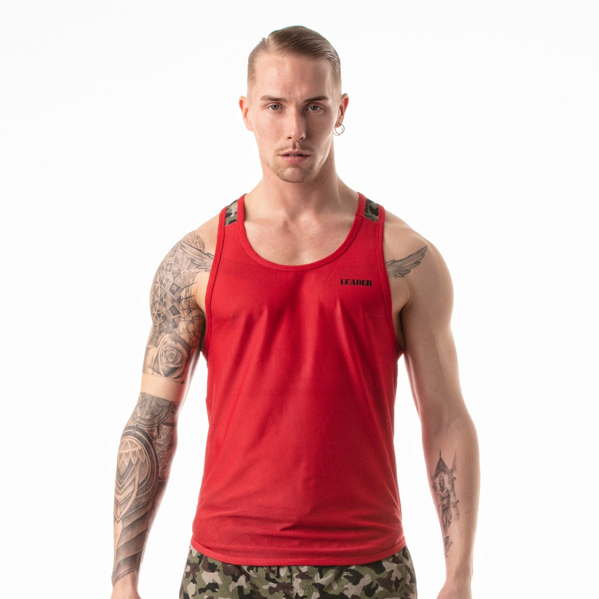 Leader Camo Racer Tank Top Red