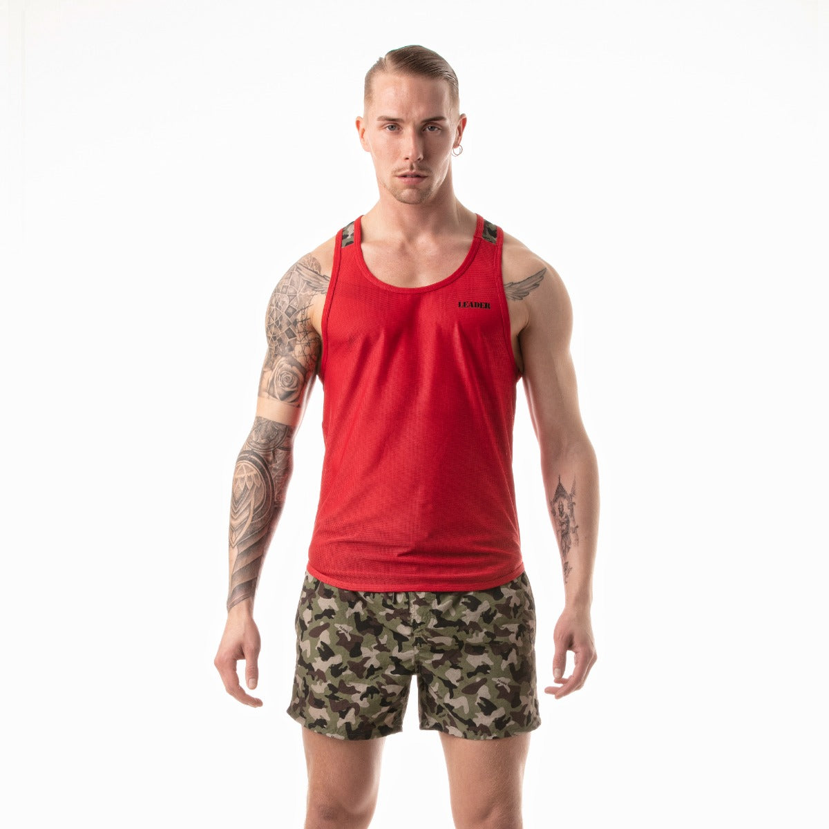 Leader Camo Racer Tank Top Red