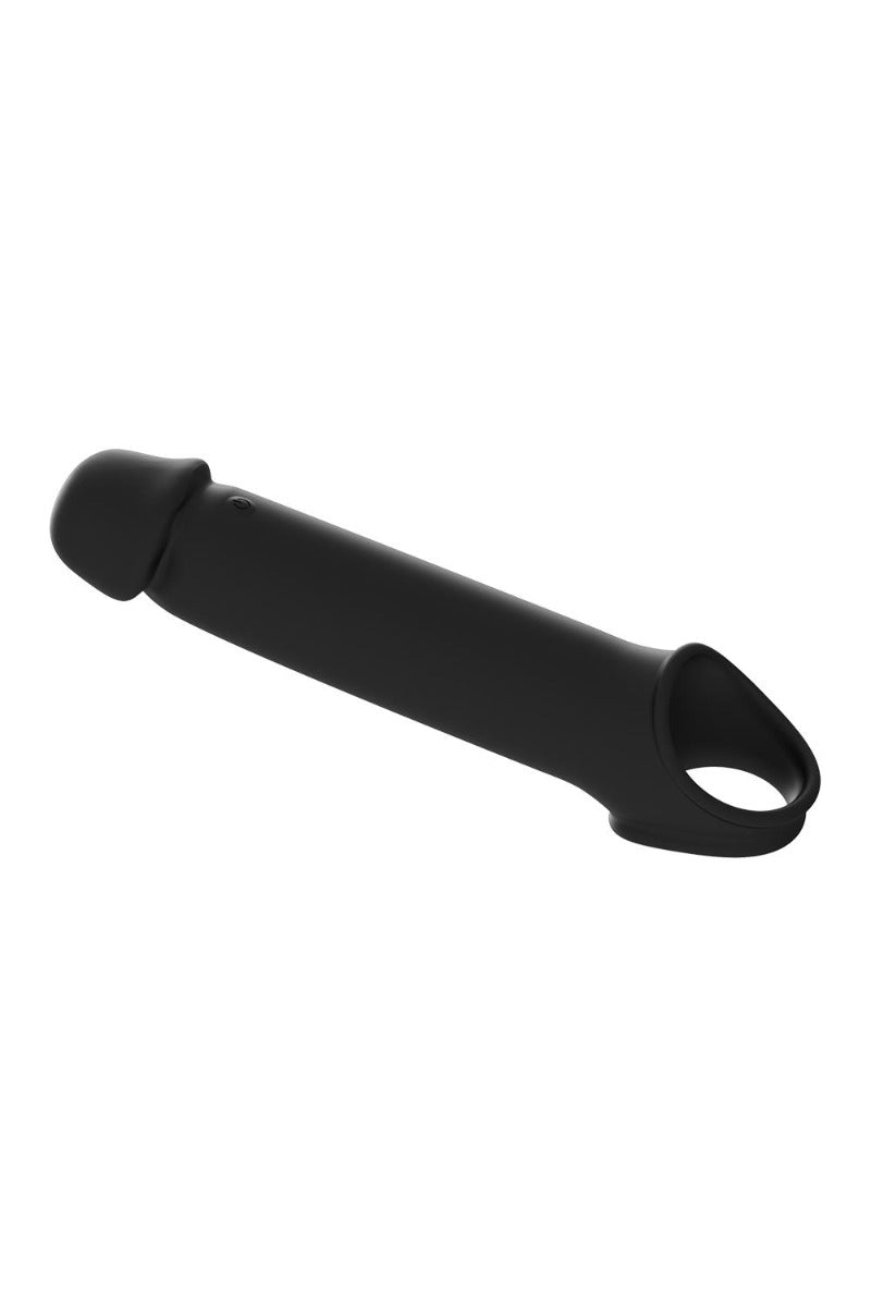 Ram Rod 9.5 Inch Vibrating Penis Extender with Remote Black