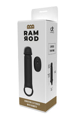 Ram Rod 9.5 Inch Vibrating Penis Extender with Remote Black