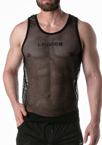 Leader Mesh Tank Top Black