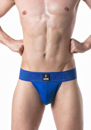 Leader Sports Mesh Jockstrap Blue