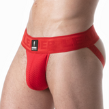 Leader Sports Mesh Jockstrap Red