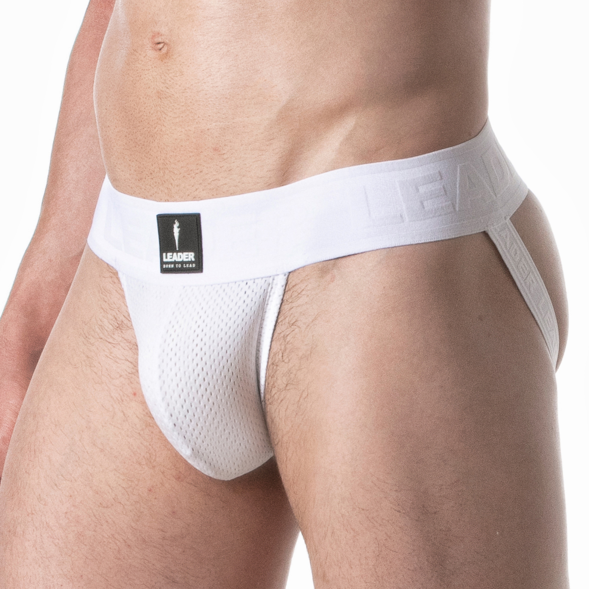 Leader Sports Mesh Jockstrap White