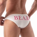 Leader ID Bikini Swim Briefs Bear White