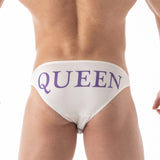 Leader ID Bikini Swim Briefs Queen White