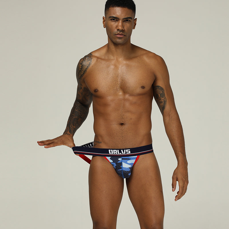 Orlus Denver Jockstrap Camo Blue