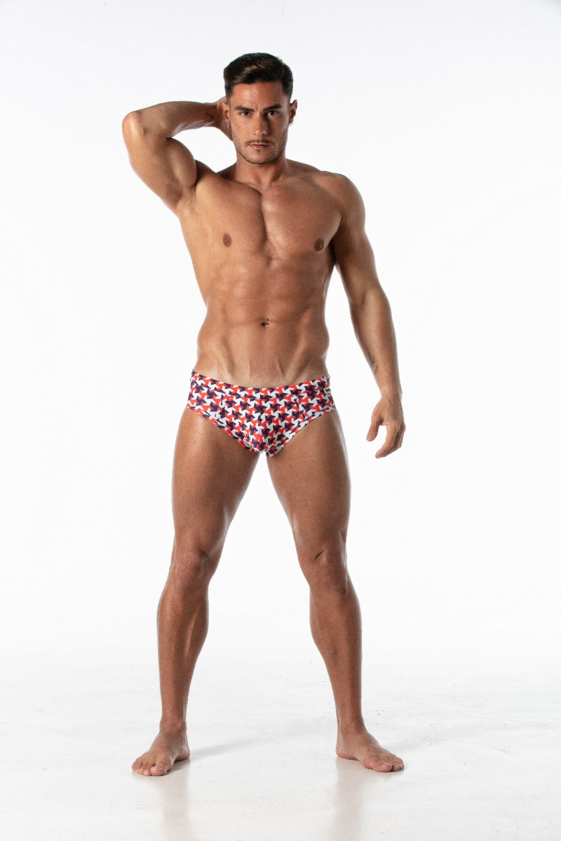 Leader Hamptons Swim Brief Red