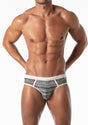 Leader Tribal Mesh Swim Brief White