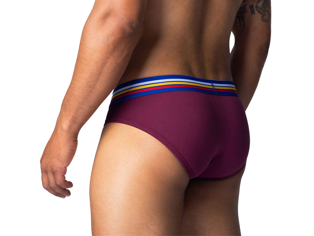 BIKE Stretch Cotton Brief Burgundy