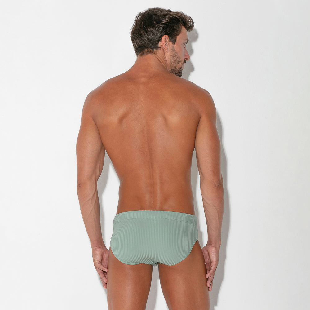 Code 22 Heritage Swim Brief Green